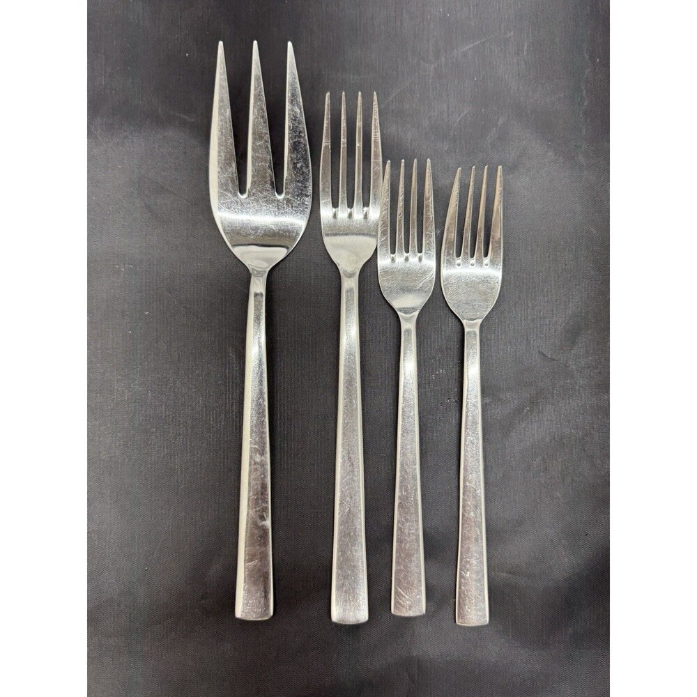 J.A. Henckels 18/10 Stainless Steel Flatware Serving Dining Forks Lot Of 4